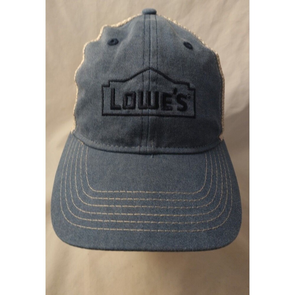 Lowe's Home Improvement Blue and White Trucker's Mesh Back Hat/Cap-One Size-NEW